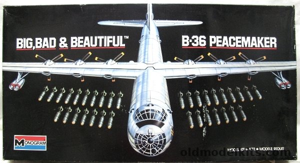 Monogram 1/72 B-36 or RB-36E Peacemaker - Big Bad and Beautiful Issue, 5707 plastic model kit